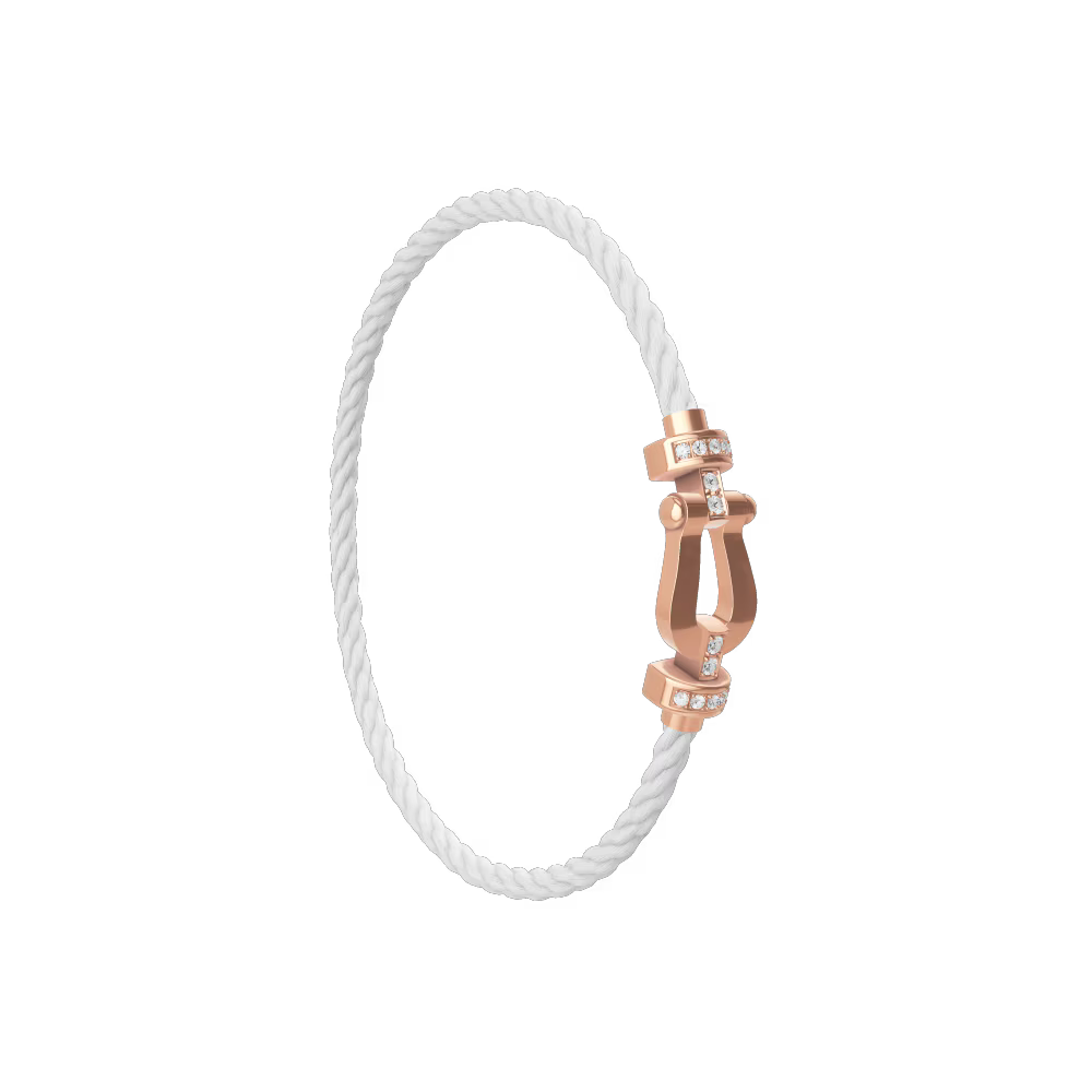 Bracelet Force 10, moyen modèle, semi-pavé