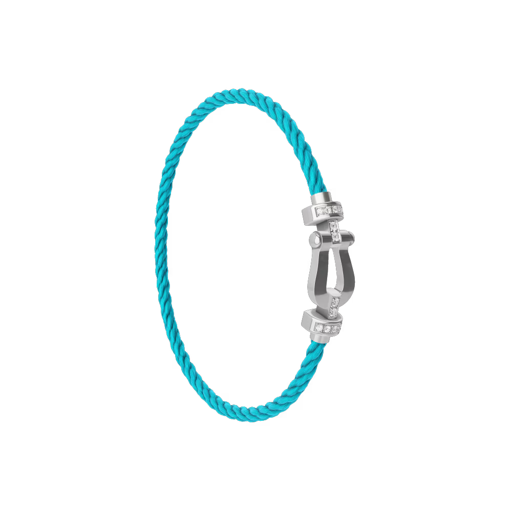 Bracelet Force 10, moyen modèle, semi-pavé