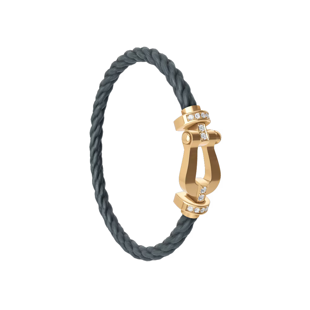 Bracelet Force 10, grand modèle, semi-pavé