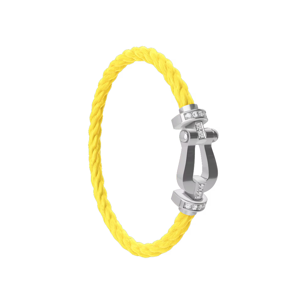 Bracelet Force 10, grand modèle, semi-pavé