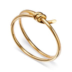 Bracelet jonc double rang à charnière en or jaune 18 carats