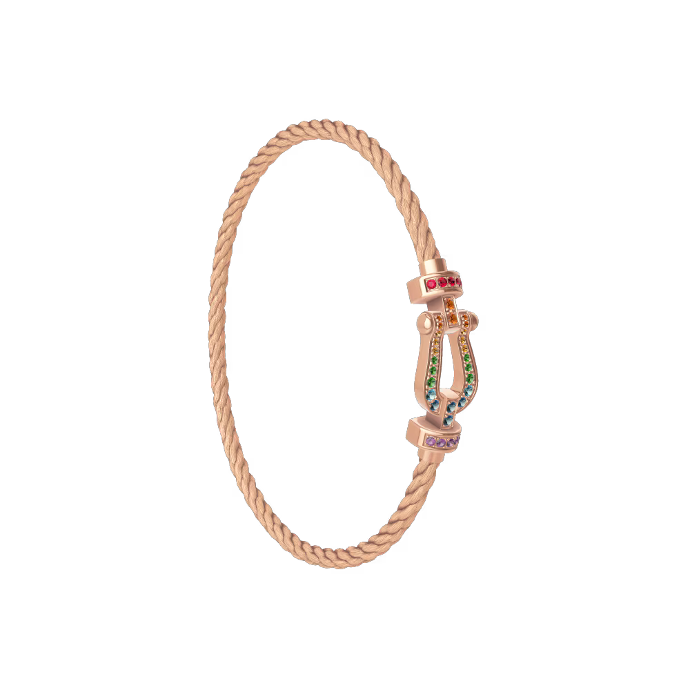Bracelet Force 10, moyen modèle, semi-pavé