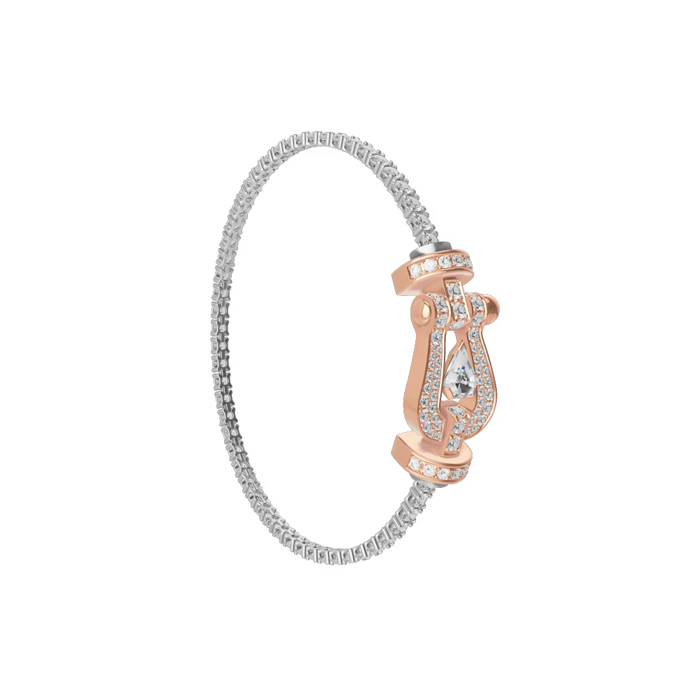 Bracelet Force 10, grand modèle, pavé, Hero Cut