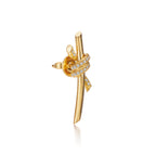 Boucles d’oreilles en or jaune 18 carats et diamants