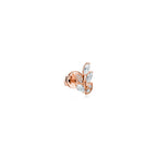 Boucles d’oreilles motif rameau en or rose 18 cts et diamants