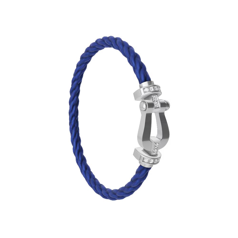 Bracelet Force 10, grand modèle, semi-pavé