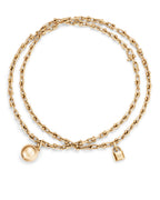 Collier à double tour, maillons taille Small en or jaune 18 carats