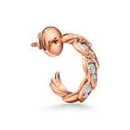 Boucles d’oreilles créoles Wings en or rose et diamants