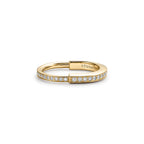 Tiffany Lock Bague en or jaune 18 carats et pavé de diamants