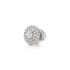 Boucles d’oreilles en platine 950 millièmes avec diamants
