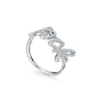 Paloma’s Graffiti Bague Rock en or blanc 18 carats et diamants. Small.