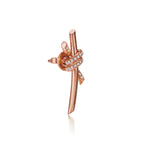 Boucles d’oreilles en or rose 18 carats et diamants