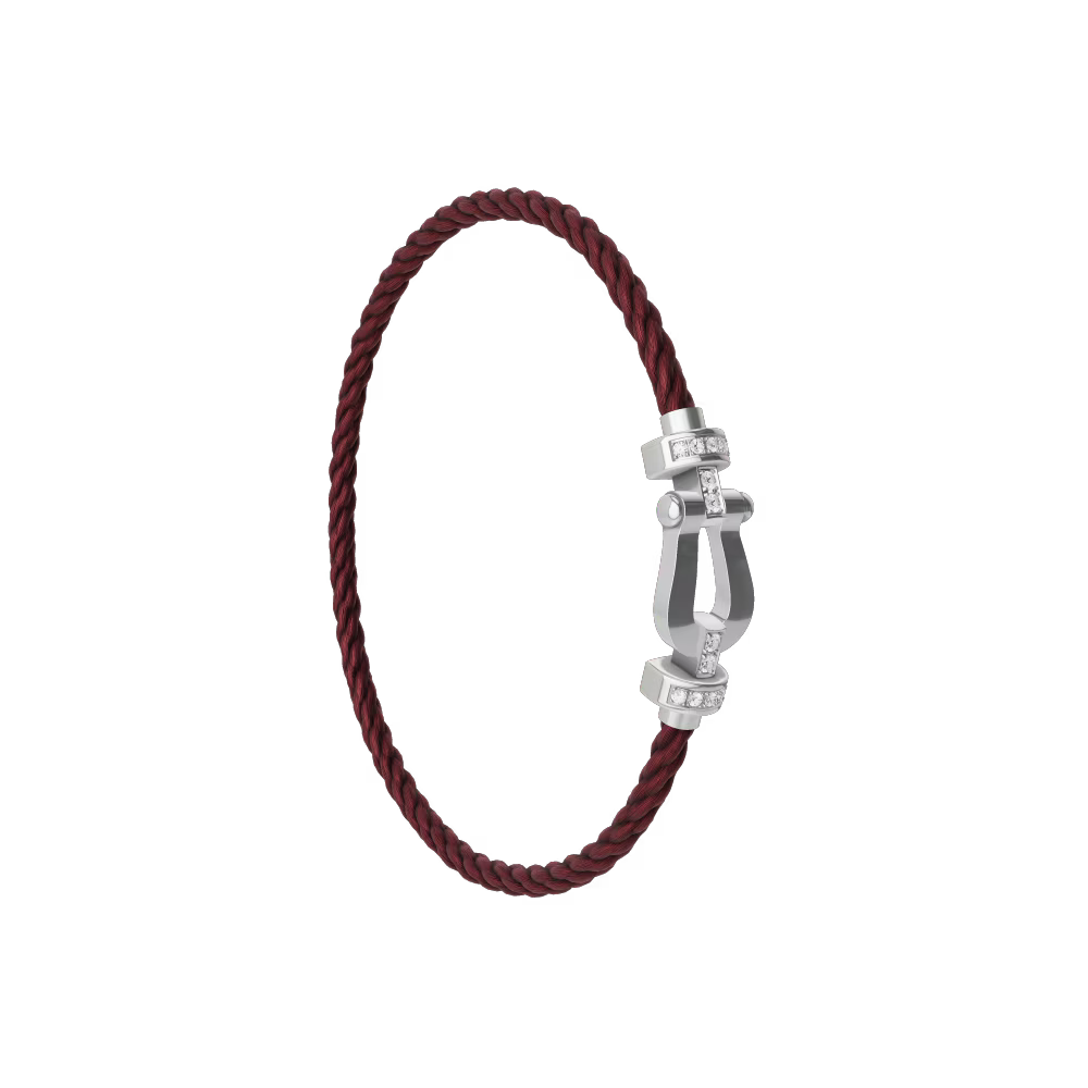 Bracelet Force 10, moyen modèle, semi-pavé
