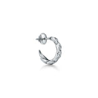 Boucles d’oreilles créoles Wings en platine et diamants