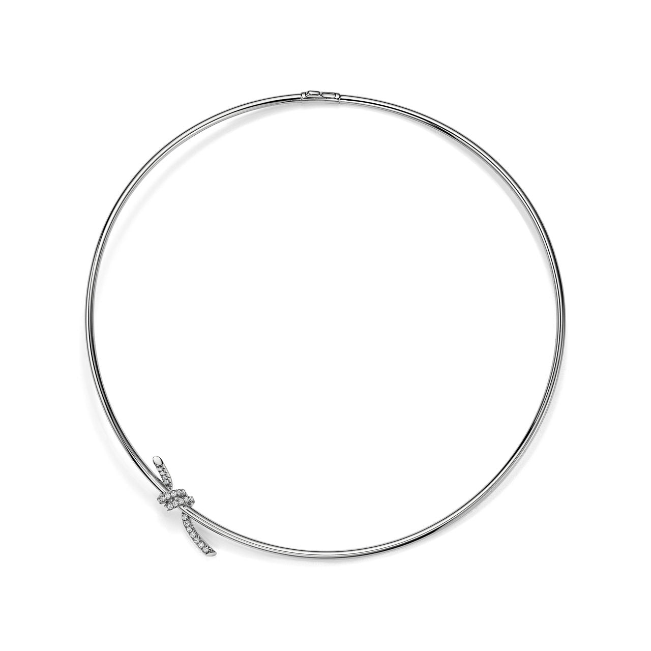 Collier en or blanc 18 carats et diamants