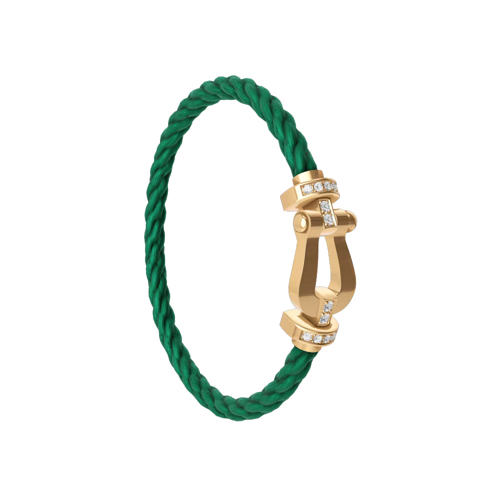 Bracelet Force 10, grand modèle, semi-pavé