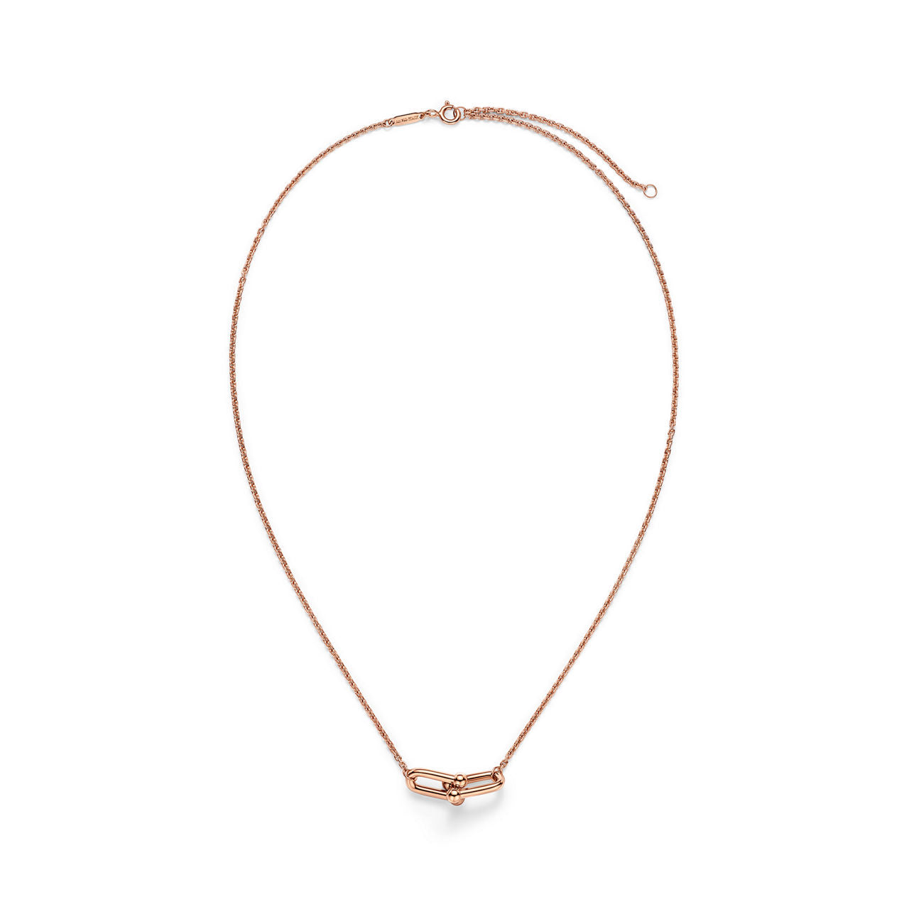 Pendentif à maillons doubles taille Small en or rose 18 carats
