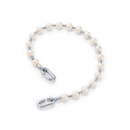 Bracelet en perles en argent 925 millièmes. 5-6 mm.