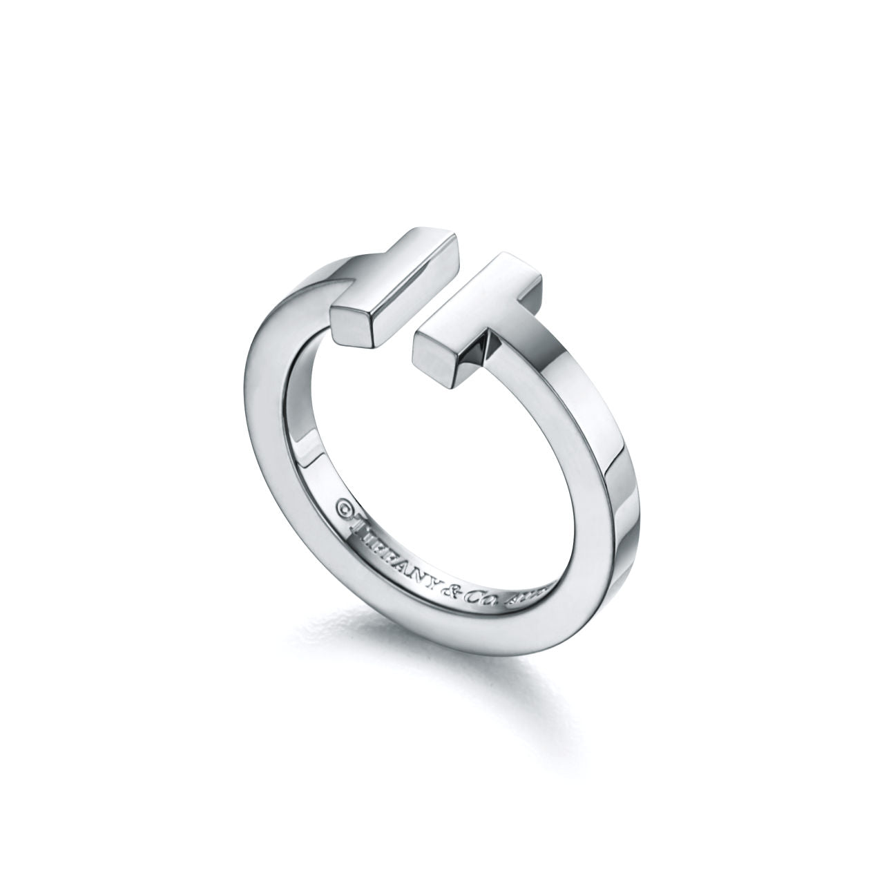 Tiffany T Bague Square en argent 925 millièmes