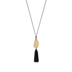Collier Bean design en Cristal de Roche et Or Jaune 18 carats
