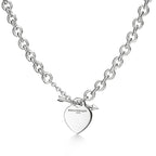 Collier Lovestruck Plaque Cœur en argent 925 millièmes. Medium.