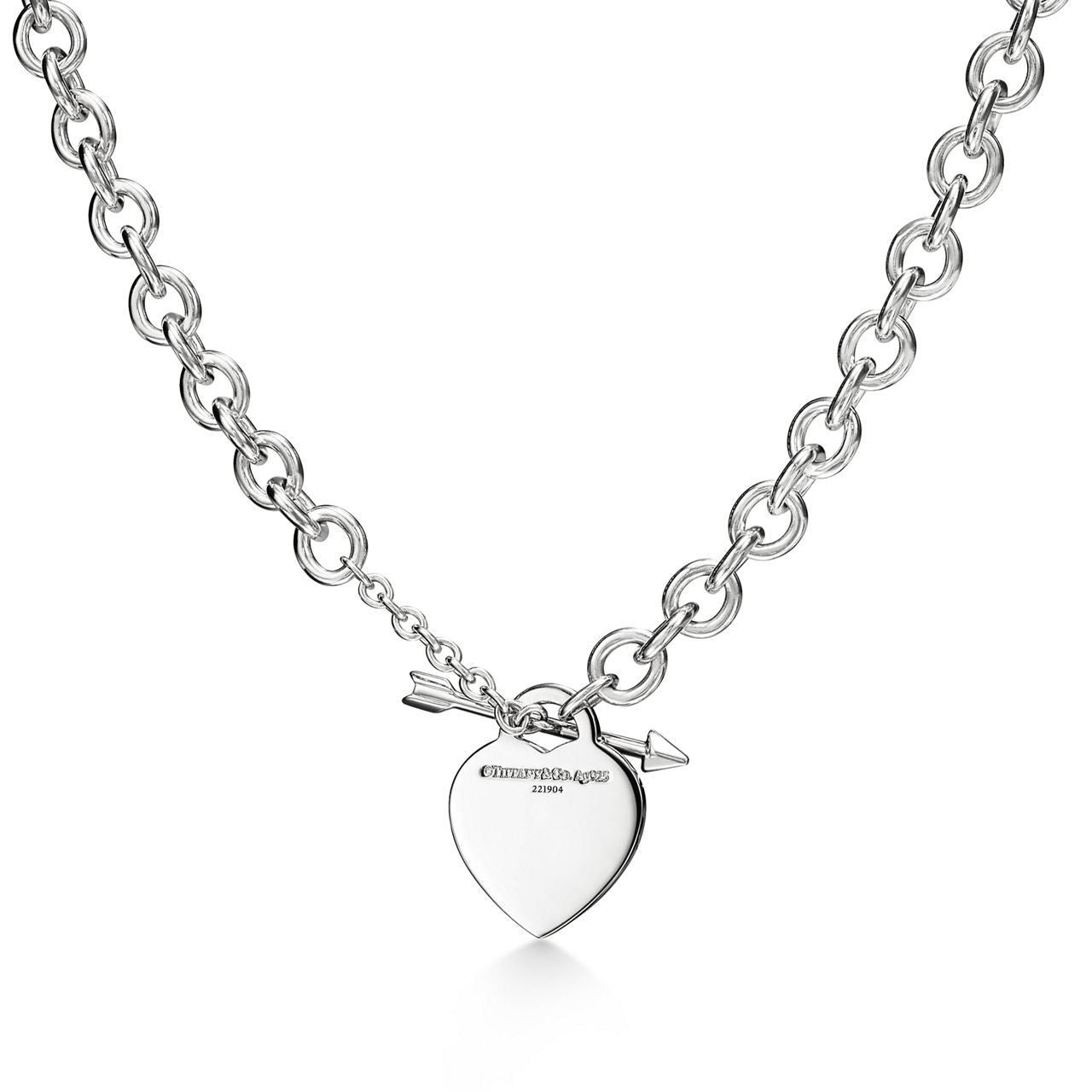 Collier Lovestruck Plaque Cœur en argent 925 millièmes. Medium.