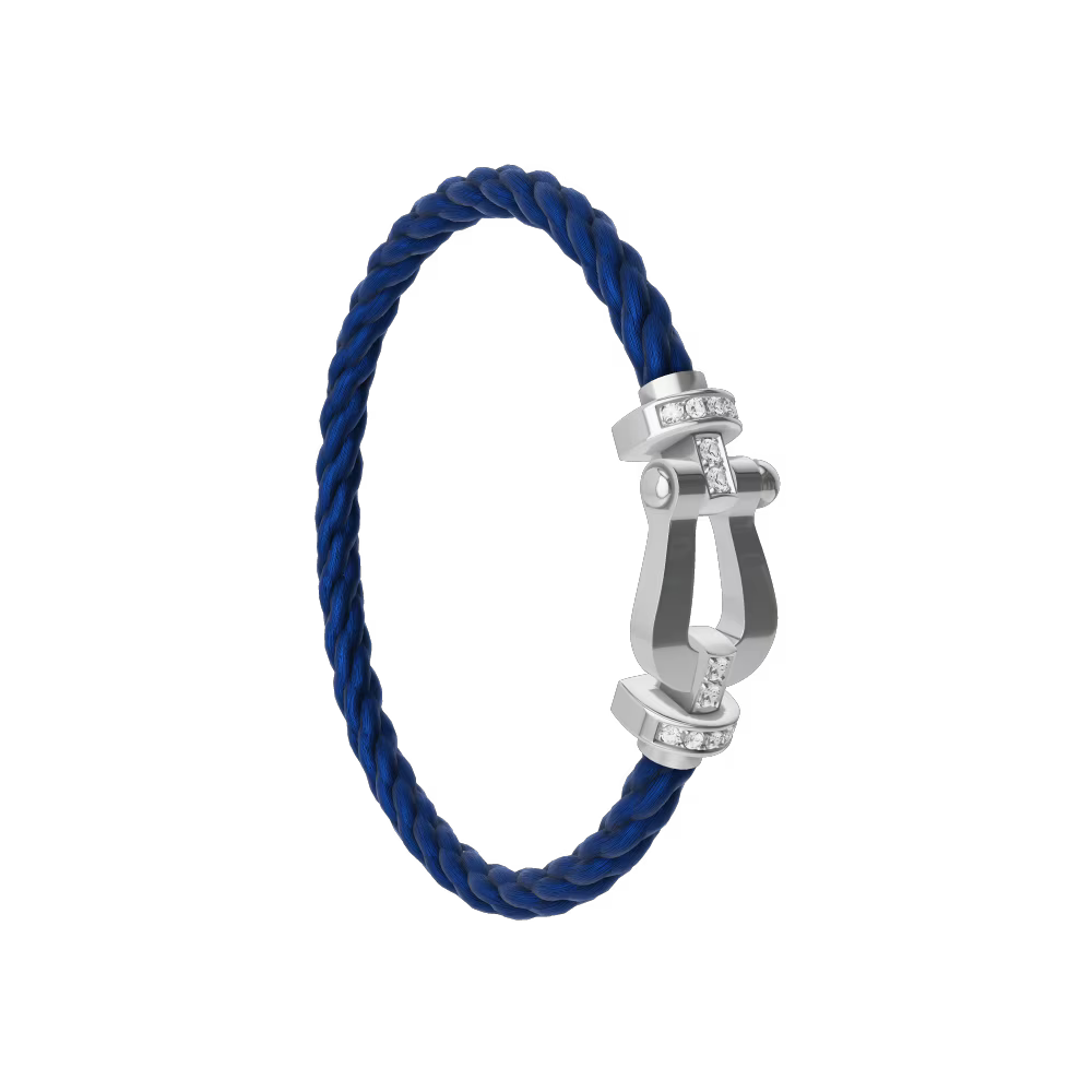 Bracelet Force 10, grand modèle, semi-pavé