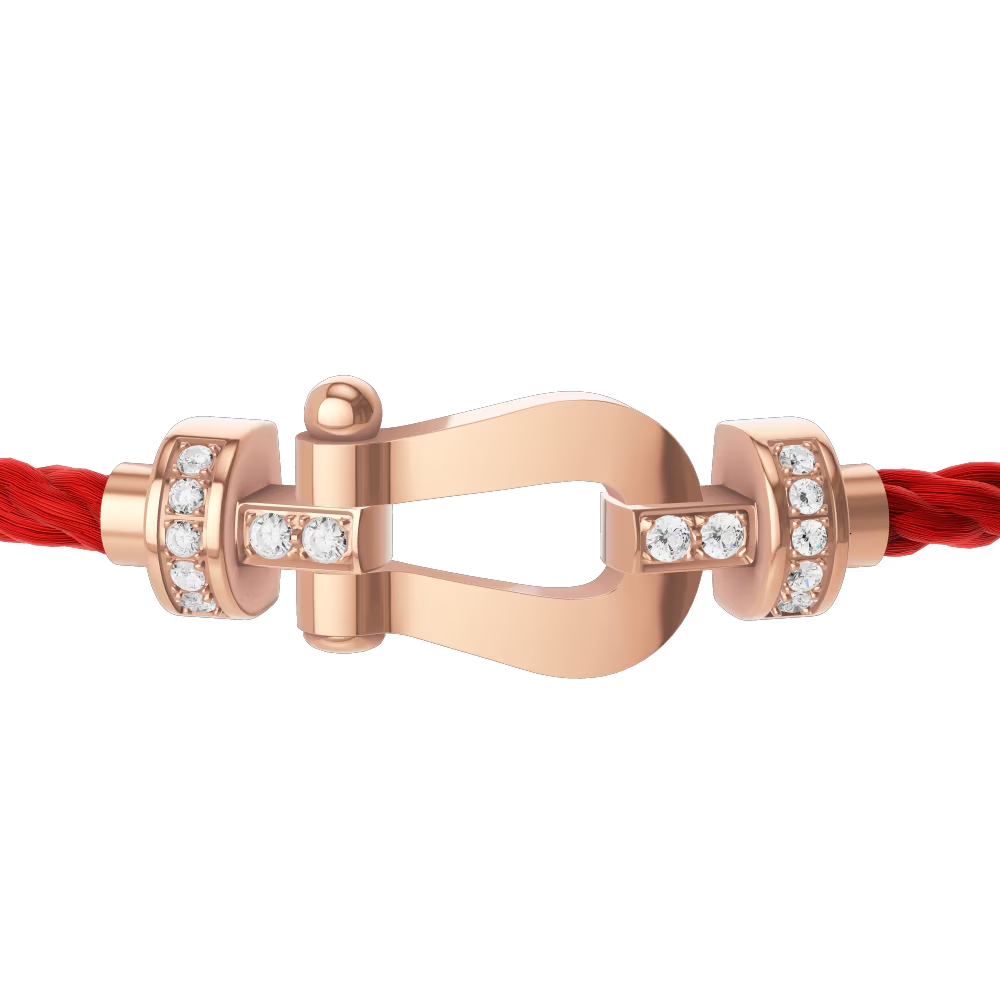 Bracelet Force 10, moyen modèle, semi-pavé