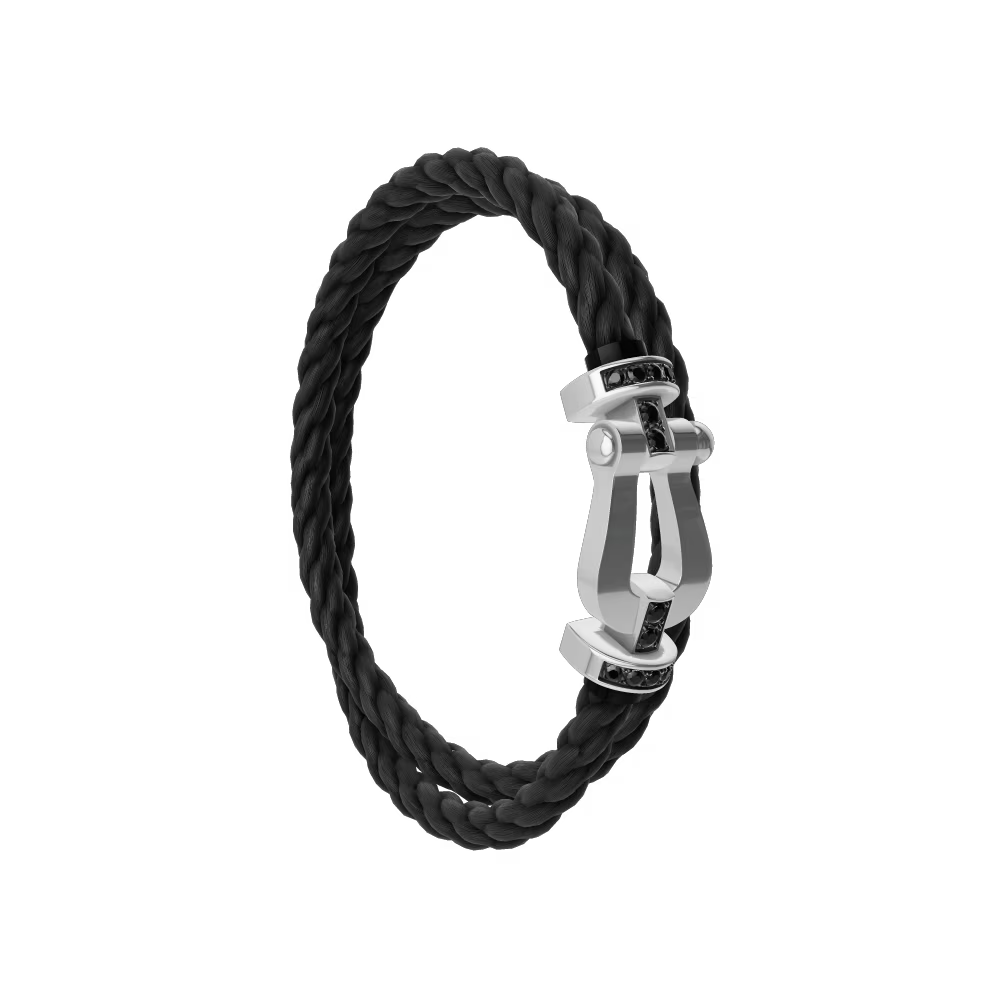Bracelet Force 10, grand modèle, semi-pavé