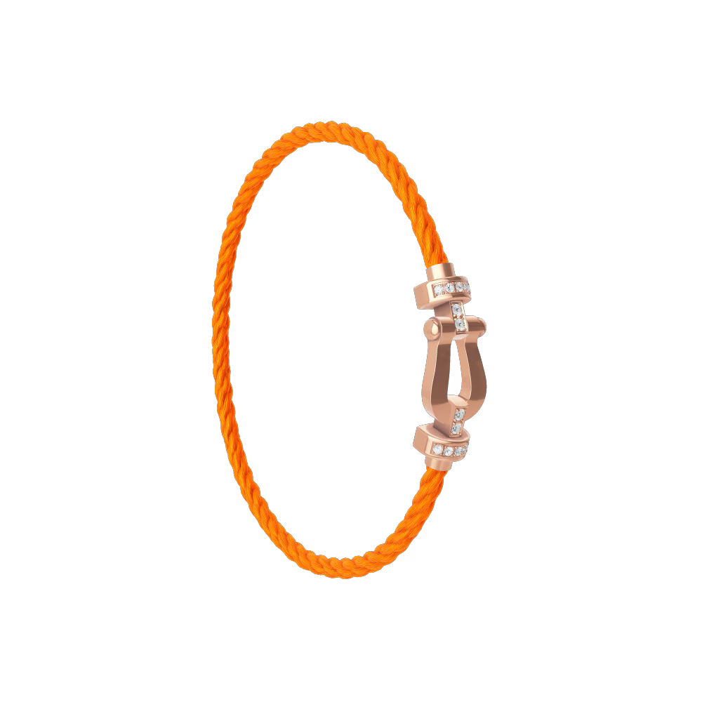 Bracelet Force 10, moyen modèle, semi-pavé