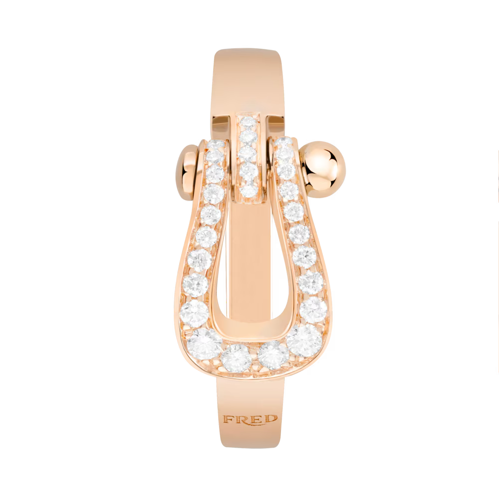 Bague Force 10, moyen modèle, semi-pavée