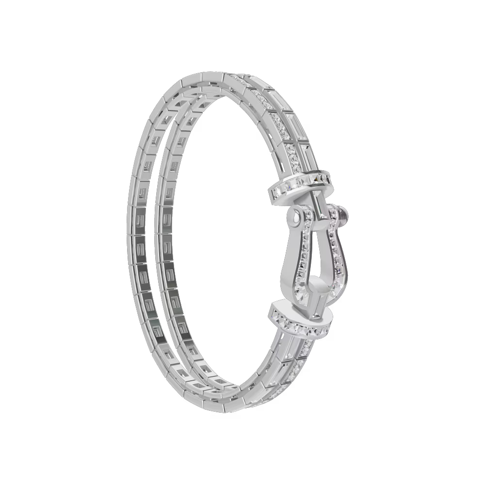 Bracelet Force 10, grand modèle, pavé