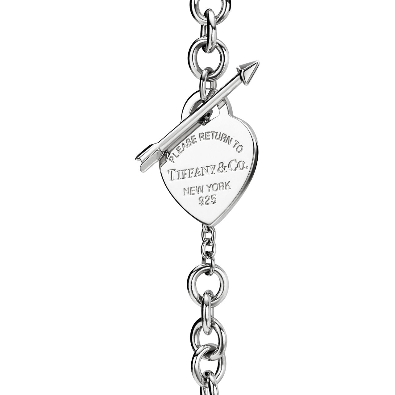 Bracelet Lovestruck Plaque Cœur en argent 925 millièmes. Medium.