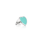 Boucles d’oreilles en argent 925 millièmes, Tiffany Blue® et diamant. Mini.