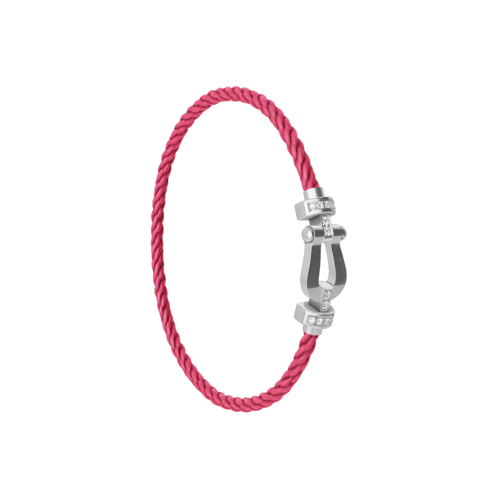 Bracelet Force 10, moyen modèle, semi-pavé