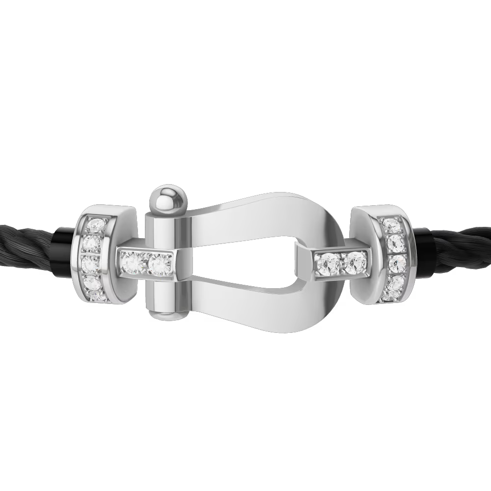 Bracelet Force 10, moyen modèle, semi-pavé
