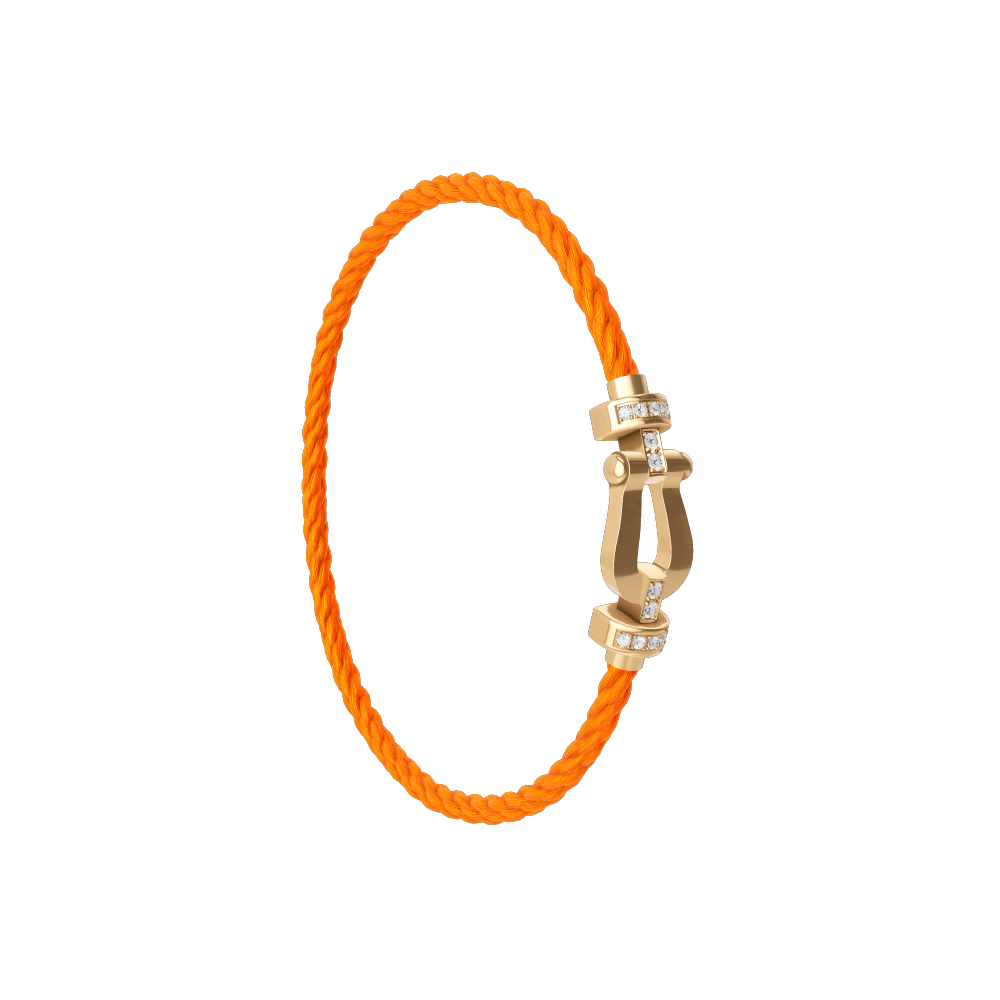 Bracelet Force 10, moyen modèle, semi-pavé