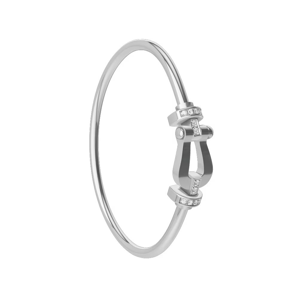 Bracelet Force 10, grand modèle, semi-pavé