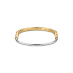 Bracelet jonc étroit en or jaune et or blanc 18 carats