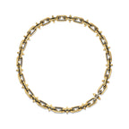 Collier noirci en or et diamants