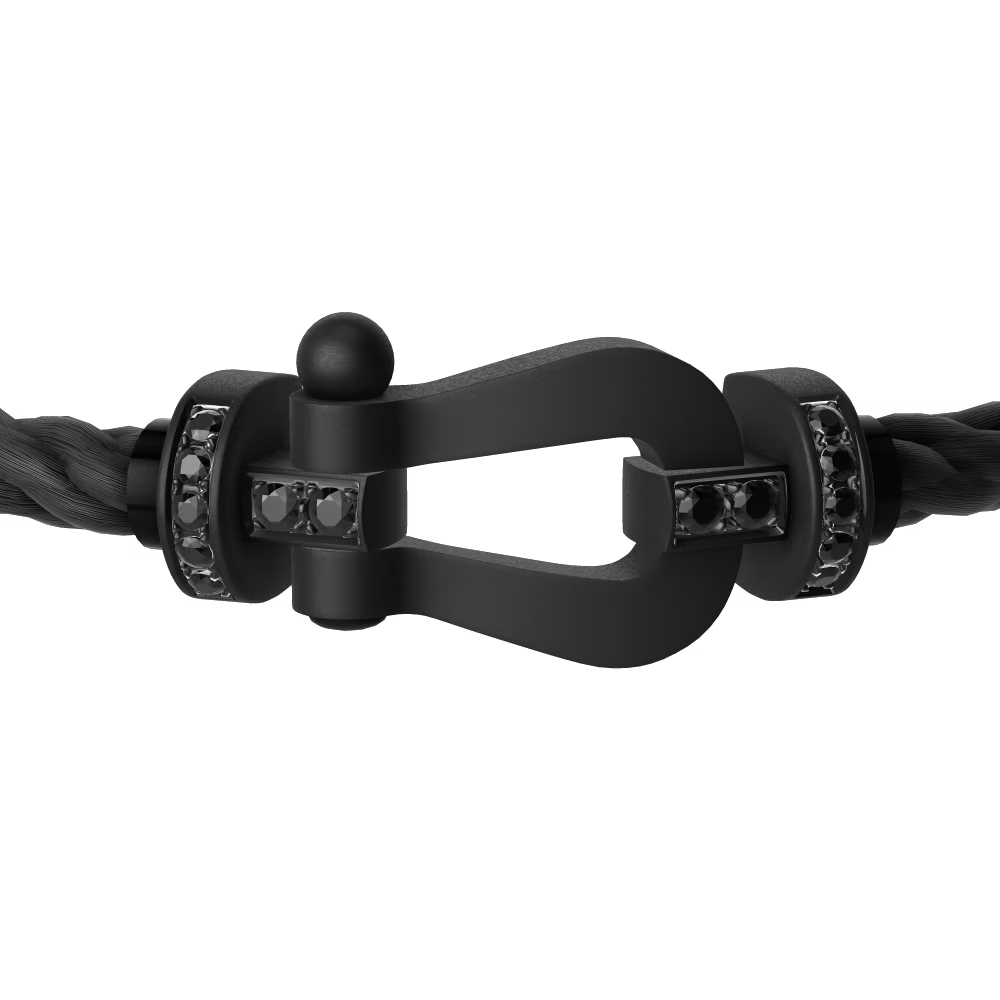 Bracelet Force 10, grand modèle, semi-pavé