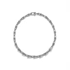 Collier à maillons. Medium en or blanc 18 carats et diamants