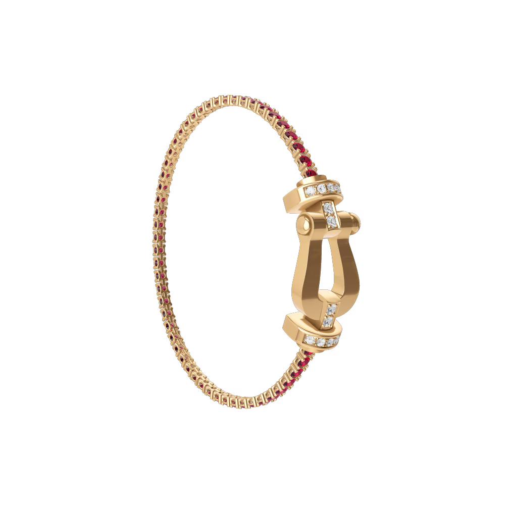 Bracelet Force 10, grand modèle, semi-pavé
