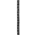 Bracelet ligne diamants noirs or blanc 750/1000e