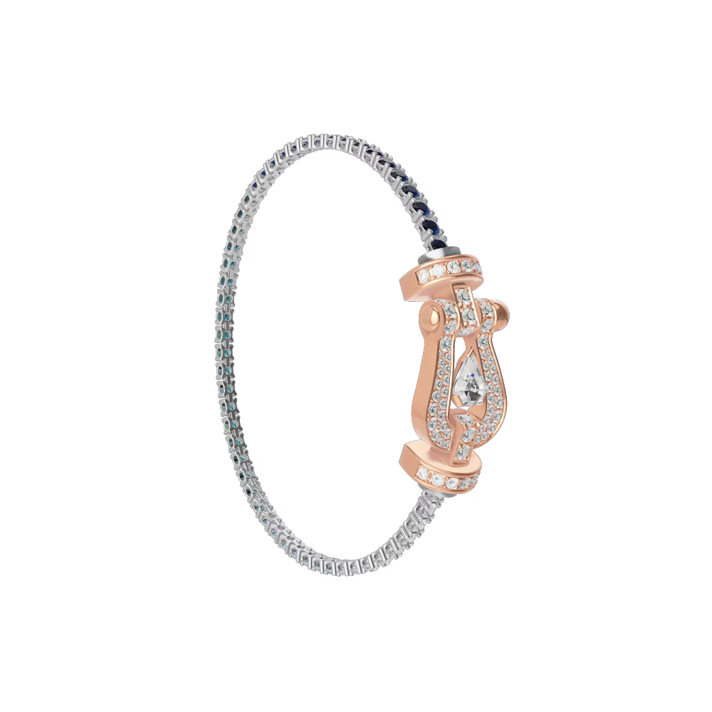 Bracelet Force 10, grand modèle, pavé, Hero Cut