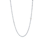 Collier à maillons Makers en argent et or 18 carats. 61 cm