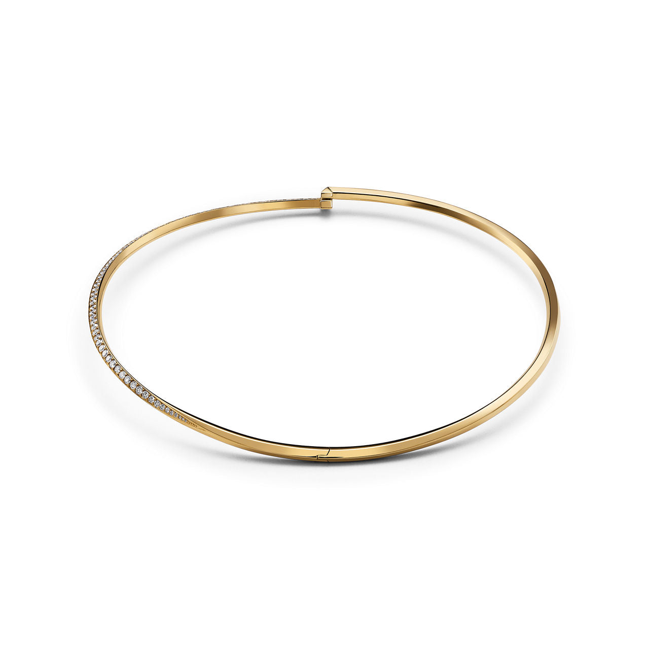 Demi-collier en diamants T1 en or jaune 18 carats