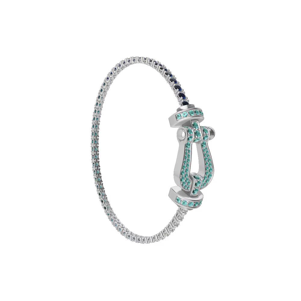 Bracelet Force 10, grand modèle, pavé