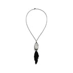 Collier Bean avec finition blanche sur argent 925 millièmes