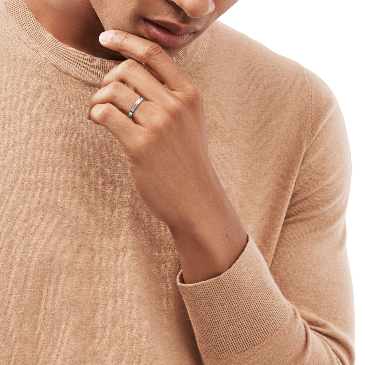 T&CO.® Alliance en platine 950 millièmes et diamant